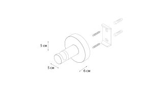 Крючок одинарный черный Fixsen Comfort  Black (FX-86005)